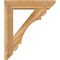 Ekena Millwork Olympic Slat Rough Sawn Bracket w/ Offset Brace, Western Red Cedar, 6"W x 24"D x 28"H BKT0604X24X28OLY06RWR - alternate 2